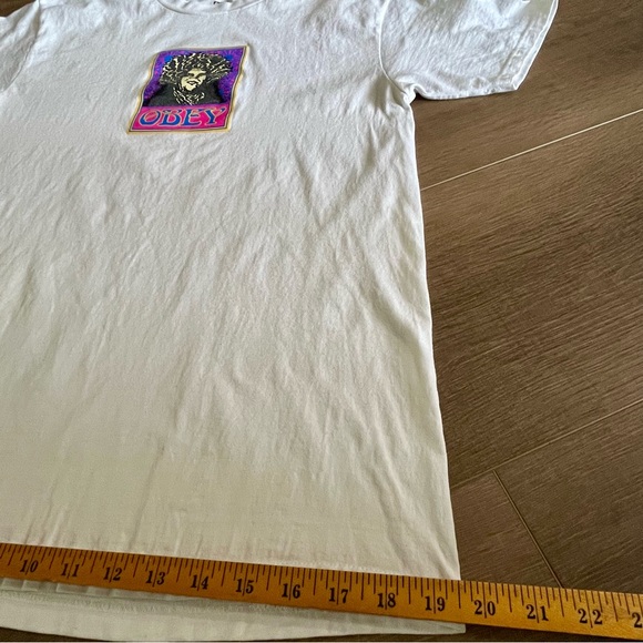 OBEY Shepard Fairey John Van Hamersveld Psychedelic Andre ‘92 Men T Shirt Medium - Picture 8 of 12